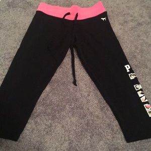 PINK yoga crop pants